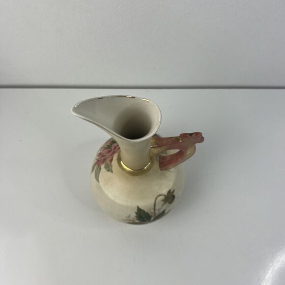 Vintage Petite Carafe Pitcher Florals Stamped ED Germany Austria - Picture 4 of 5